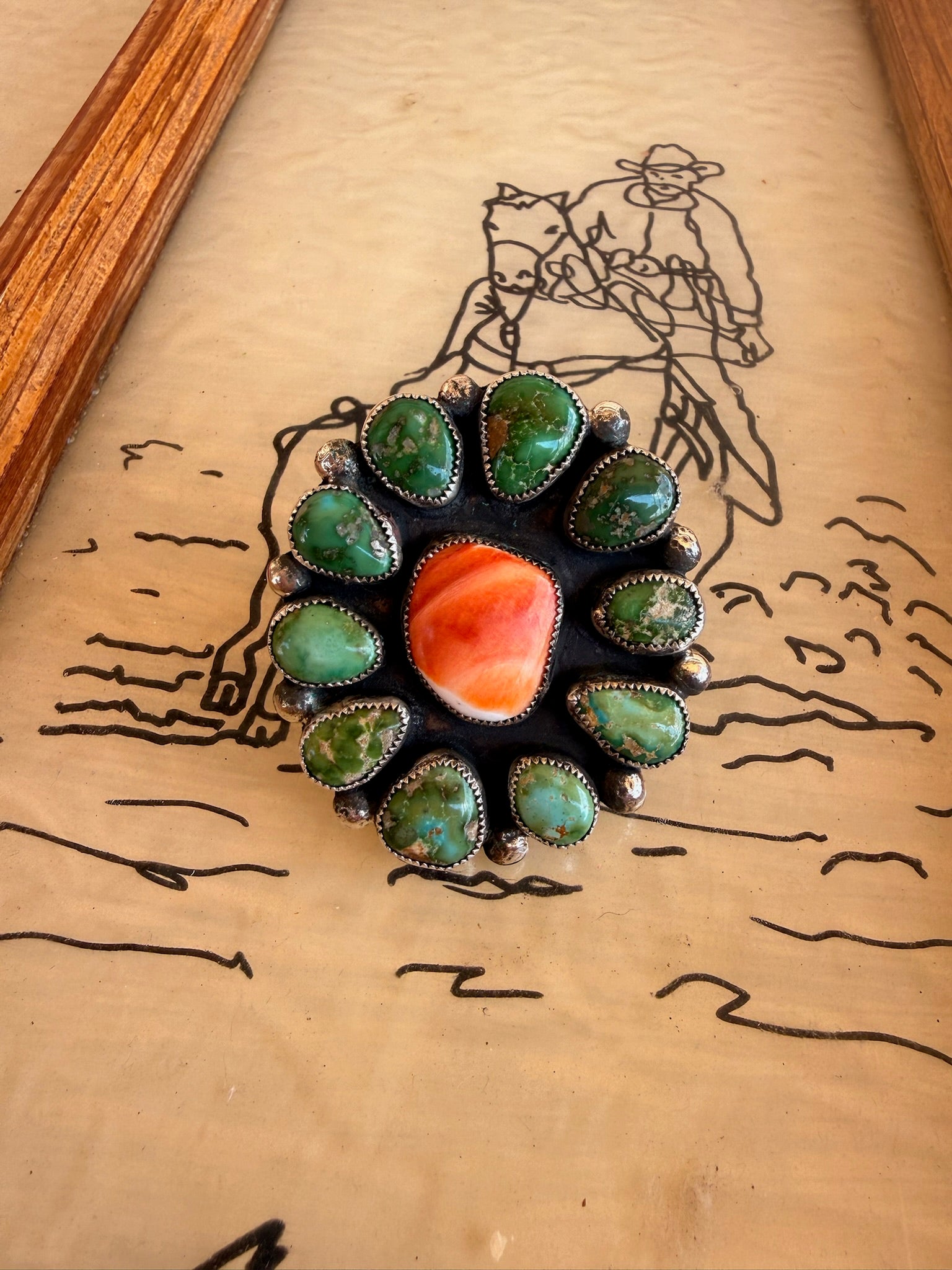 Sonoran Gold/Orange Spiny Cluster Ring