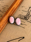 Pink conch studs