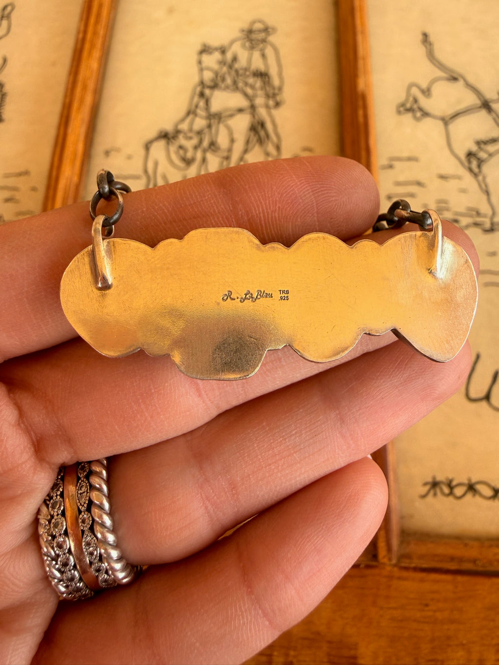 Multi Stone Bar Necklace