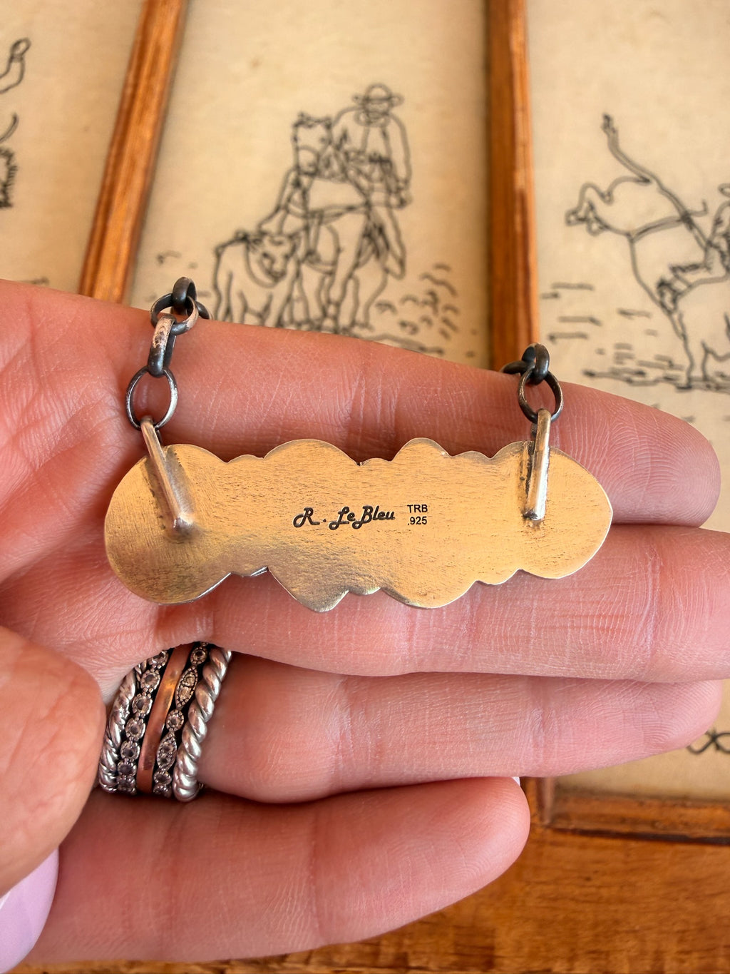 Multi Stone Bar Necklace