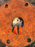 Orange Spiny Earrings