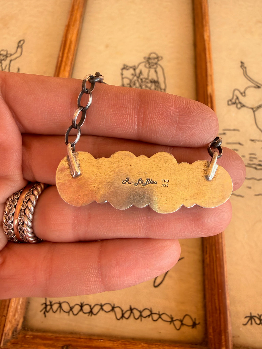 Multi Stone Bar Necklace