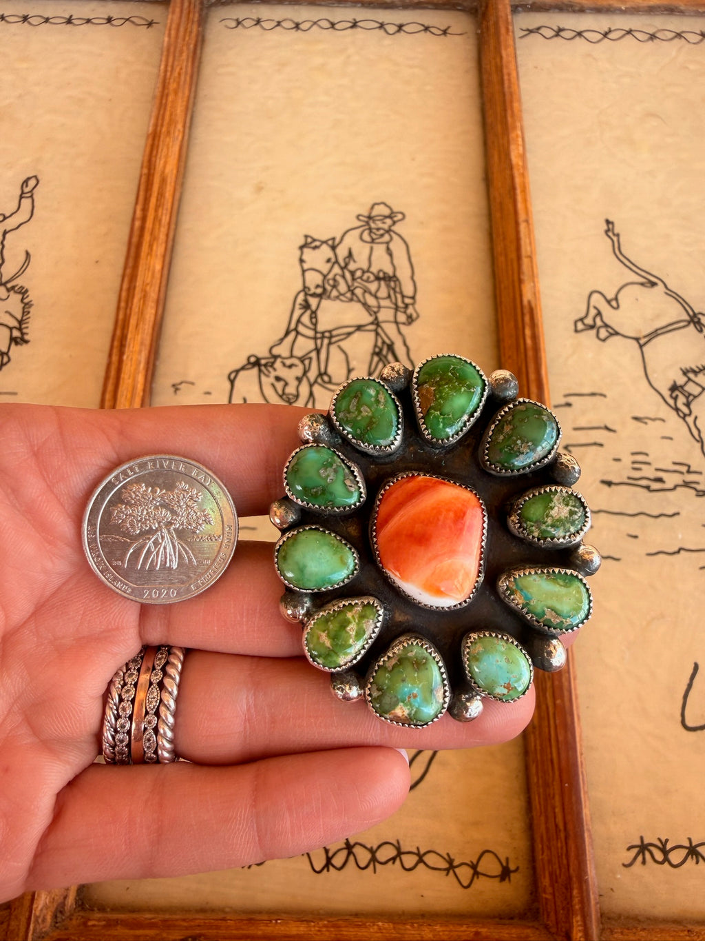Sonoran Gold/Orange Spiny Cluster Ring