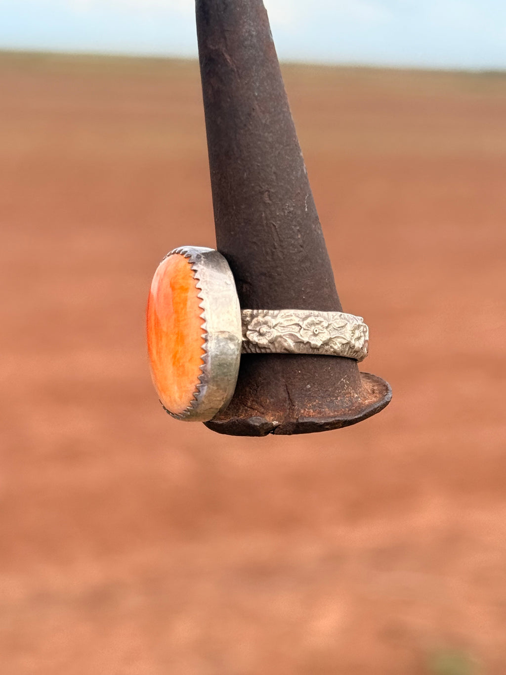 Orange Spiny Ring