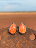 Orange Spiny Earrings